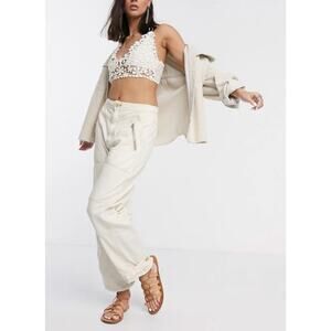 Free People Jeans Misty Road Pants Ecru Size 4